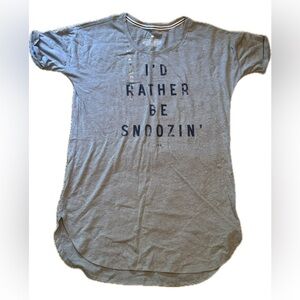 Victoria's Secret Gray Sleep Tee - I'd Rather Be Snoozin'